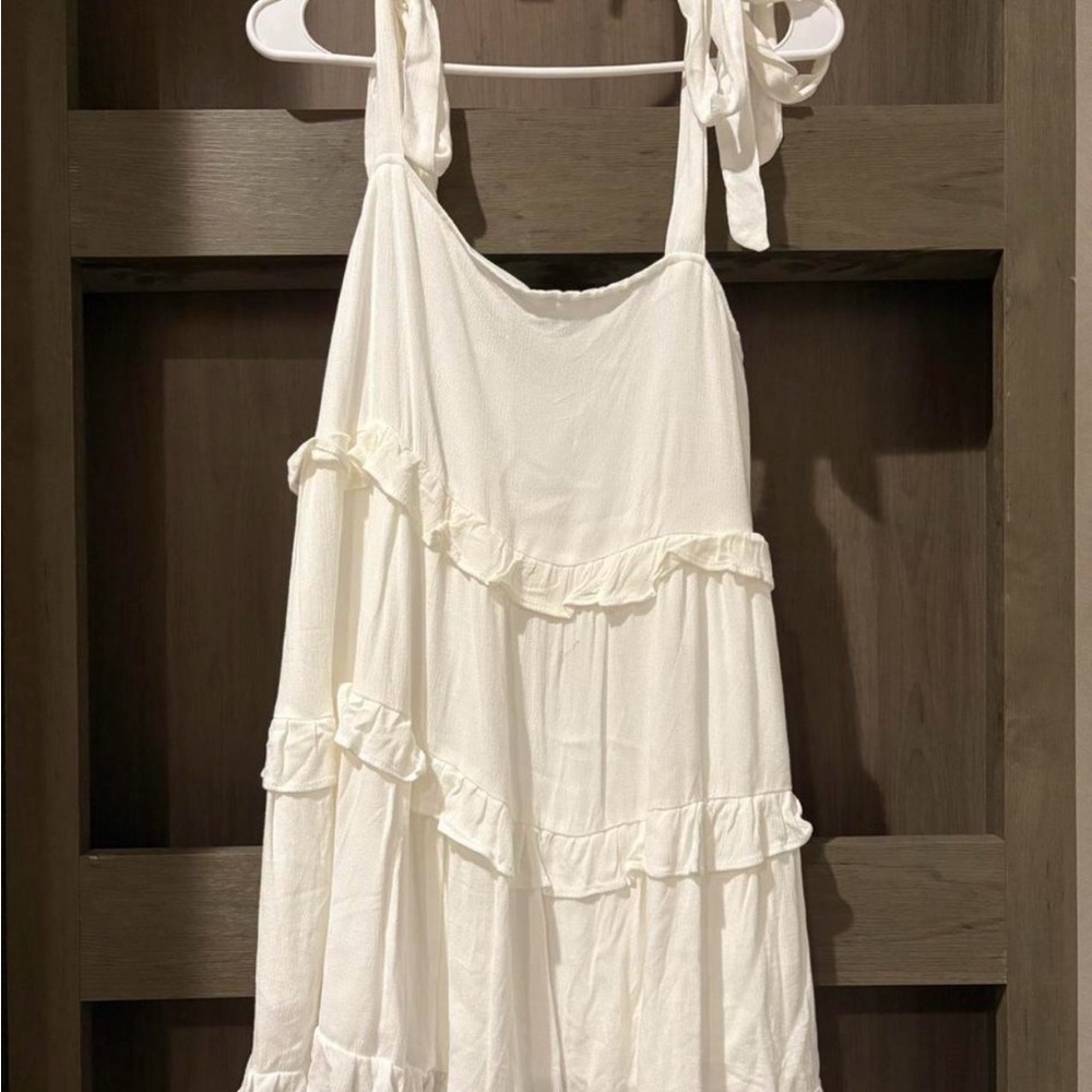 White ruffled dress